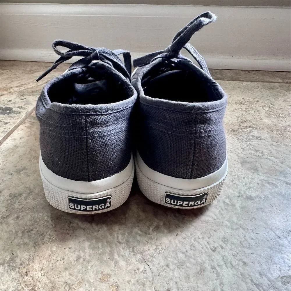 Superga 2750 Cotu Classic Canvas Sneakers Dark Gray Unisex Size 6.5 Casual Shoes - Picture 5 of 8